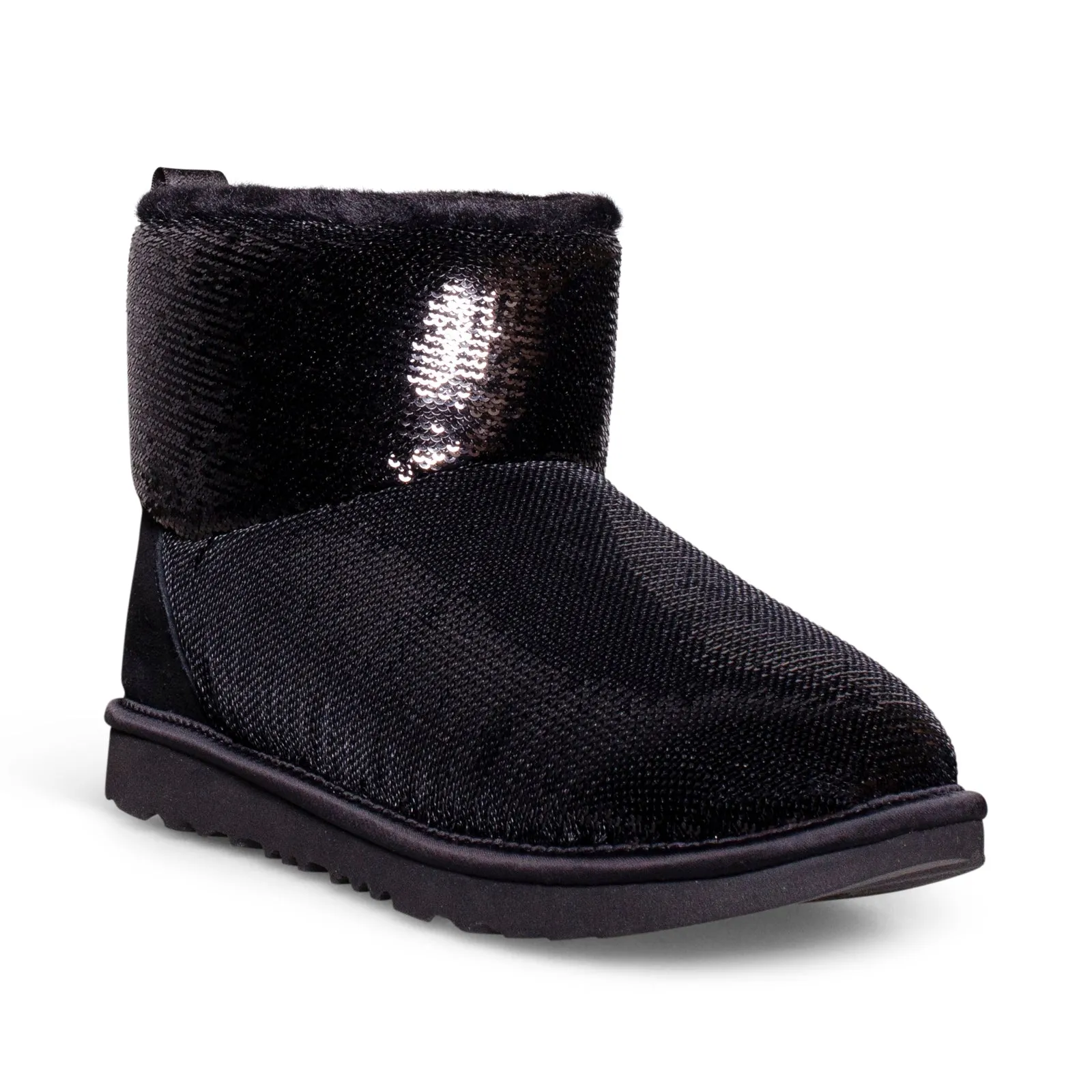 UGG Classic Mini Mirror Ball Black Boots - Women's