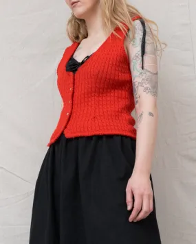 Vintage Cherry Knit Vest (S/M)