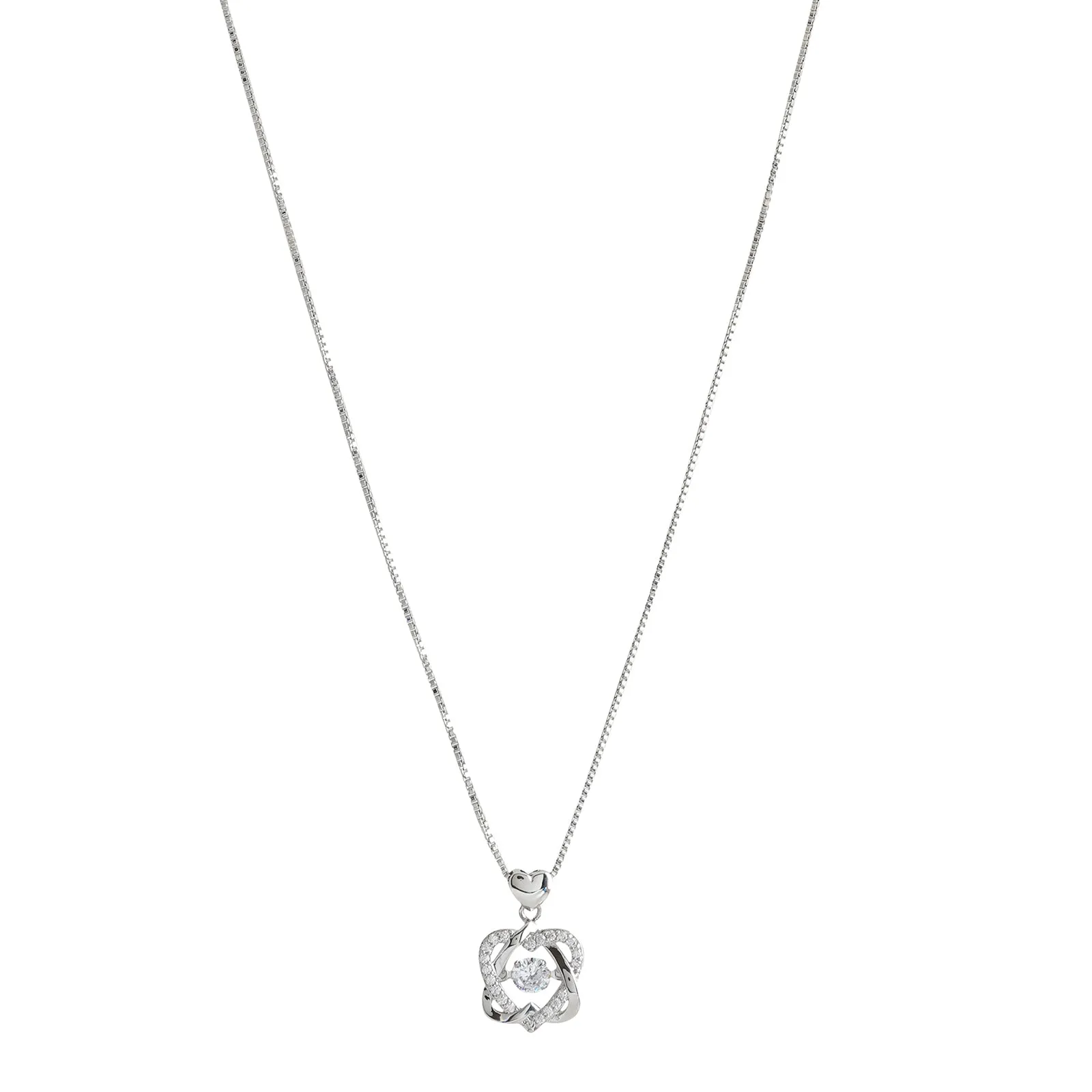 Viola Silver Heart Necklace