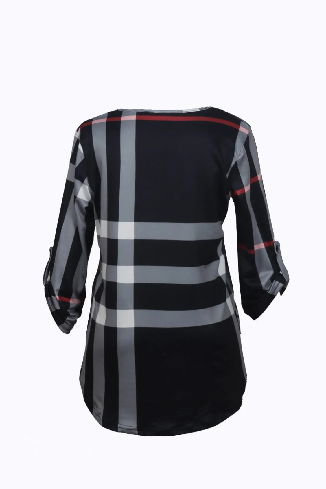 WealFeel Plaid to the Bone V Neck Shirt