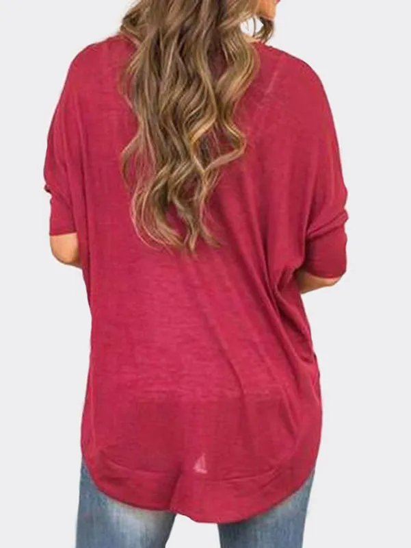 Wine Red Countryside Asymmetric Top