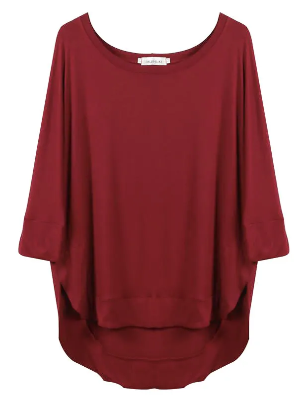 Wine Red Countryside Asymmetric Top