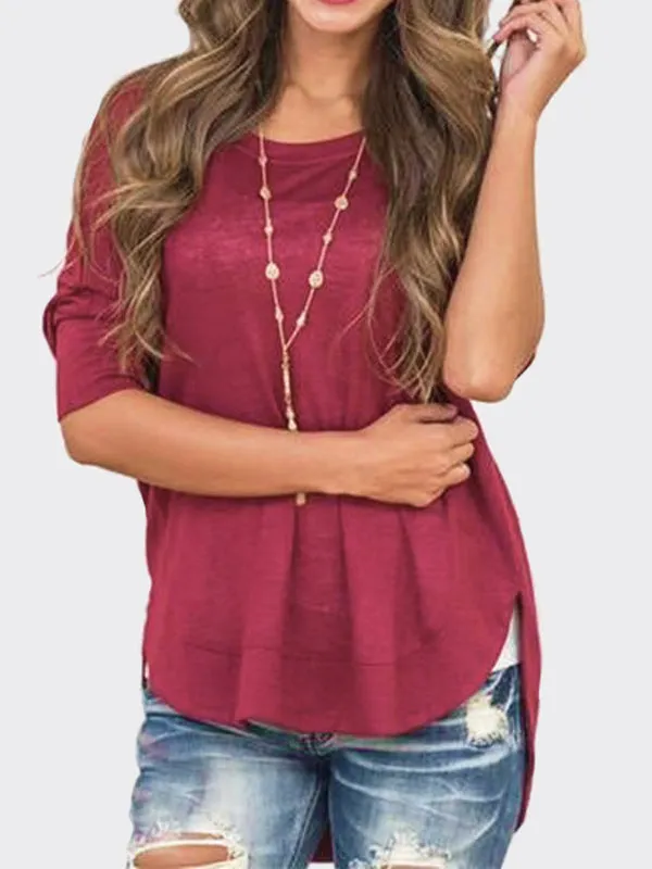 Wine Red Countryside Asymmetric Top