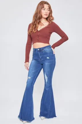 Women's Gigi  Extreme Fit & Flare Jeans-Distressed